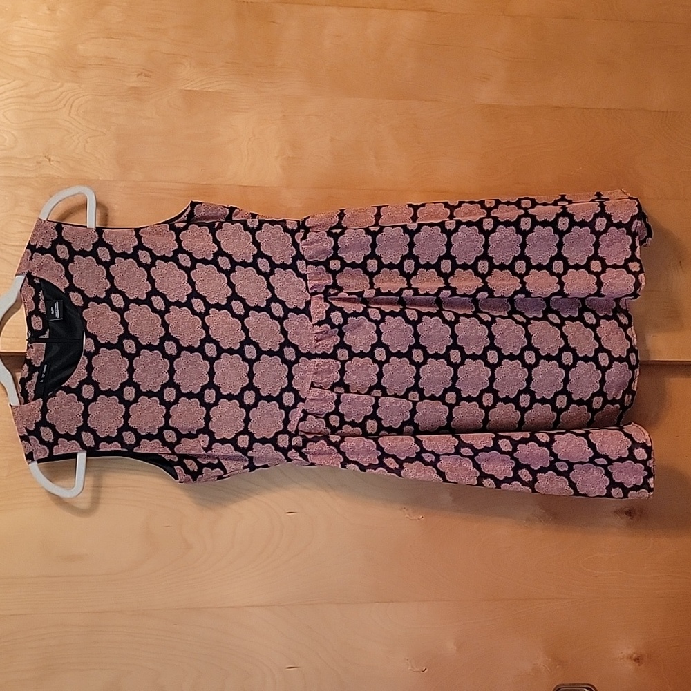 K by Kersh Sleveeless Red Black Geometric Pattern Dress